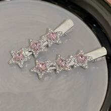 1个女士水钻星星装饰时尚鳄鱼夹，日常佩戴，皇家爪夹，发爪，发卡，学习用品，发饰，派对，头部饰品，发夹 - 多色 - 查看 7