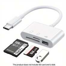 3-in-1 SD-Kartenleser OTG-Adapter 2.0/3.0 Anschluss kompatibel mit MacBook Pro Laptop PC Kamera Handye