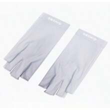 1pc Uv Protection Fingerless Gloves, Solid Color Nail Art Half Finger Summer Elastic Quick-Dry Sunscreen Gloves Suitable For Outdoor Activities
