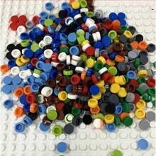 200 stuks/partij Tegel 1x1 Ronde Speciale Baksteen Bouwblok Kleine Deeltjes Bulk Bakstenen Onderdelen Diy Speelgoed Wintercadeaus, Bouwstenen, Bouwstenen, Bakstenen