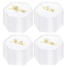 50 Pcs Clear Acrylic Place Cards Acrylic Name Cards Acrylic Table Number Card Blank Acrylic Name Plate Acrylic Seating Chart Cards Sign For Wedding DIY Table Setting Banquet Party - Transparent - View 2