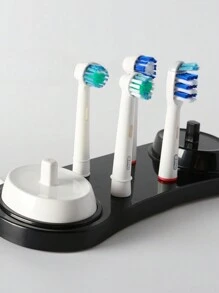 1 件电动牙刷底座支架，支持 4 个牙刷头支架，带防水电动牙刷支架和电动牙刷充电器支架浴室工具浴室收纳单牙刷架便携式旅行适合家庭使用家居浴室装饰秋季装饰返校