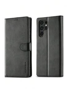 1 Miếng Sang trọng Hình con bò Da Ví Loại vỏ Với Card Slot Và Flip Che phủ , Tương thích với Thiên hà S22 S23 - màu đen - Xem 2