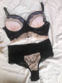 Women Sexy Lingerie Sets - Màu be - Xem 5