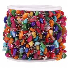 100cm Stainless Steel Chain With Asymmetrical Natural Stone Beads & Shell Pendants For Diy Jewelry Making Components - Stainless Steel Irregular Chain - View 7