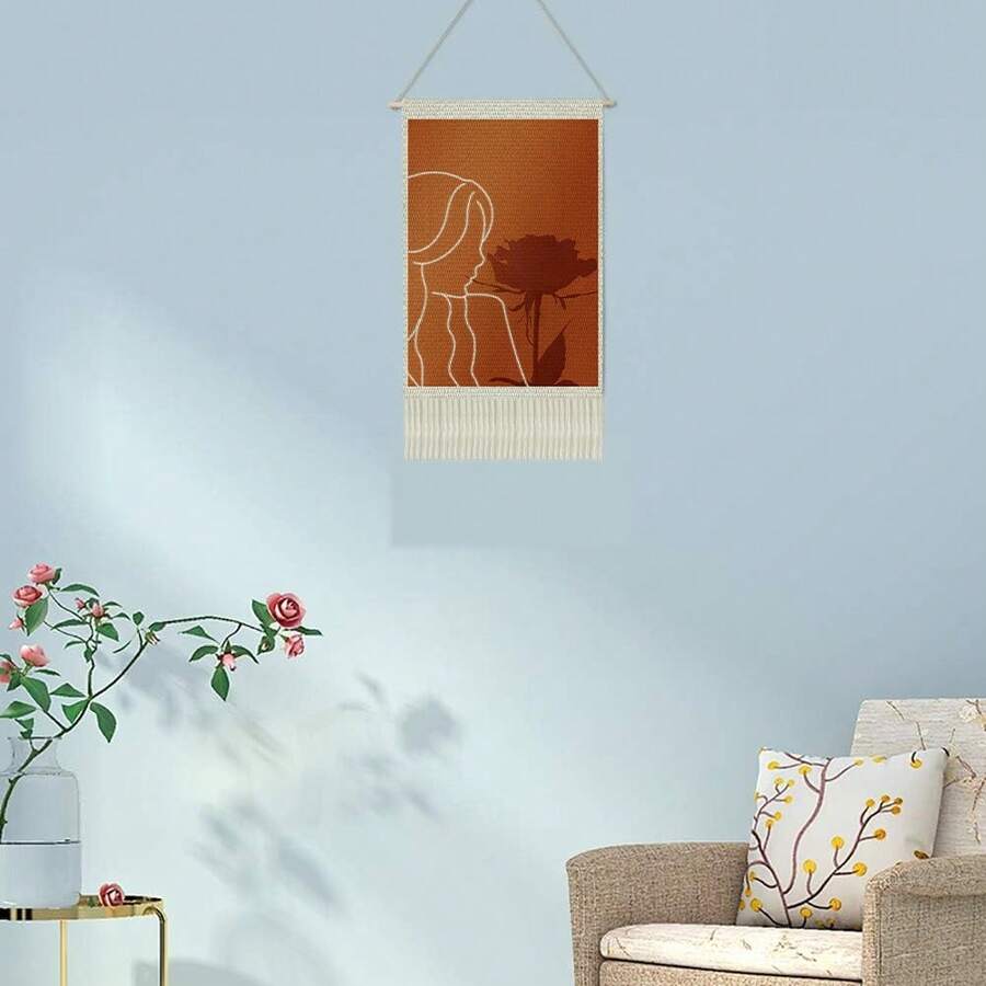 1 Miếng Tua Dệt Tường Tấm thảm - Hình bóng & Họa tiết Hoa hồng Nhà  Trang trí Trang trí nghệ thuật - Đẹp Căn hộ , Ký túc xá Phòng Cửa Đồ trang trí - Nhiều màu - Xem 1