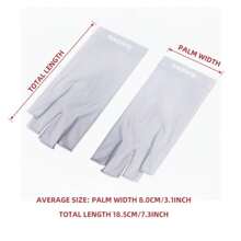 1pc Uv Protection Fingerless Gloves, Solid Color Nail Art Half Finger Summer Elastic Quick-Dry Sunscreen Gloves Suitable For Outdoor Activities