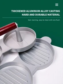 Hợp kim nhôm Hai đầu Bánh kẹp thịt Nhấn Tròn Khuôn Em bé Cơm Khuôn Thịt bò - Nhiều màu - Xem 2