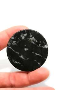 1 pièce Palette de colle en pierre de jade pour extension de cils, support adhésif rond noir pour la greffe de cils