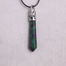 1入組50*10mm天然寶石水晶項鍊PU皮繩情侶禮物吉祥石項鍊六角柱長吊墜項鍊男女珠寶項鍊代理批發 - 天然石 - 查看 18