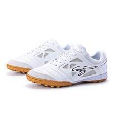 TF釘鞋專業戶外足球鞋，男女適用，透氣防滑足球靴，適用於人工草皮比賽和訓練 - 白色 - 查看 4