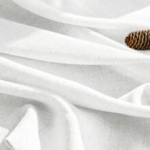 2 Panels Solid Color Linenlook Curtains Eyelet For Bedroom Living Room - Creamy White - View 6