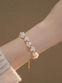 Đồ trang trí Ngọc Trai giả Vòng tay cườm - trắng - Xem 8