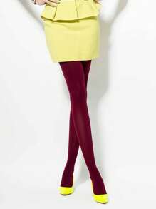 1入女士120D糖果色連褲襪，紅色，適用於派對和節日 - 紅色 - 查看 3