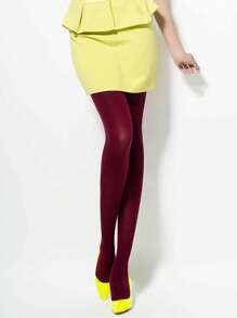 1入女士120D糖果色連褲襪，紅色，適用於派對和節日 - 紅色 - 查看 2