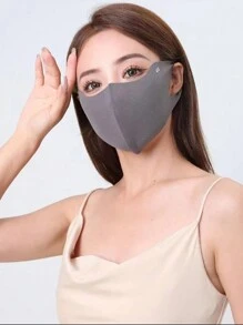 ヒアルロン酸入り紫外線カット マスク 眼鏡型 つば付き 1個入り