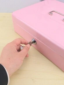 Caja de efectivo con cierre - organizador de dinero, organizador de efectivo, caja fuerte con cierre de llave (1 pieza) - Rosa - Ver 8