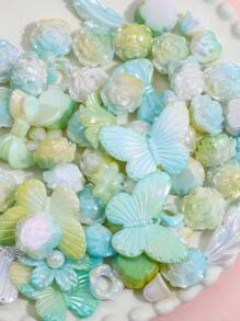 40-500克6-20毫米壓克力漸變夢幻巴洛克奶油色珠子,多款式顏色,鬆散間隔珠子,適用於珠寶製作diy迷人手鍊、鑰匙袋、手機掛件和手工藝用品 - 奶油系 - 查看 13