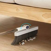 2pcs/Set Multifunctional Broom Dustpan Floor Brush Set Non-Stick Hair Extended Broom Magic Easy Sweeping Suitable For Office Home Kitchen Lobby,Kitchen,Kitchen Items,Cleaning,Kitchen Towel - White - View 3
