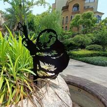 1入金屬剪影花園插樁,創意松鼠設計,適用於樹木和花園雕像,理想的花園戶外裝飾 - TY3982 - 查看 10