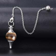 天然水晶，用于占卜、水占卜、疗愈，天然紫水晶，水晶，石英，灵性宝石吊坠，金字塔占卜首饰吊坠，巫术饰品 - 紫色 - 查看 5