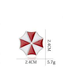 歐美電視節目配件紅傘設計合金胸針