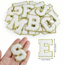 4pcs Cup Accessories Set, Suitable For 30oz And 40oz Cups, Includes Silicone Straw Cover, 2 Initial Letter ID Handle Charms And Self-Adhesive Chenille Letters (White). - Style 4 - View 4