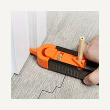 Woodworking Measuring Gauge Set, Profile Scribing Ruler Contour With Lock, Adjustable Irregularity Radian Precise Measurement Tool - Orange - View 2