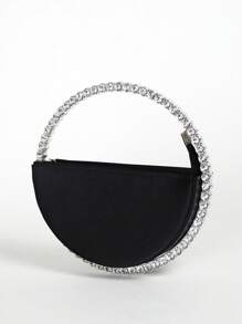 Túi xách mới lạ đính đá thanh lịch, Ví ly hợp cổ điển, Túi xách buổi tối dành cho nữ, Túi xách cô dâu Tready Túi cô dâu Tready, Hoàn hảo cho bữa tiệc, đám cưới, vũ hội, bữa tối/tiệc, kết hợp với váy cưới, váy trang trọng, váy dạ hội, váy sinh nhật, váy dự tiệc - màu đen - Xem 3