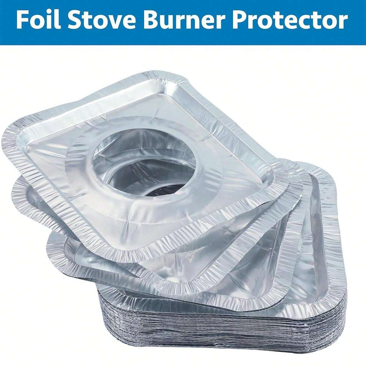 10/50pcs Heavy Duty Disposable Gas Burner Liners Aluminum Foil Square