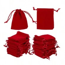 Dây rút Bao bì , Màu thuần Túi đựng đồ trang sức , Đồ trang sức Hoa tai Dây chuyền Vòng tay Túi bảo quản , Lễ cưới Túi quà tặng , Halloween , Lễ tạ ơn , Giáng sinh Và Năm mới Qủa tặng Lưu trữ Bao bì , Đổ xô Chất vải Túi đựng đồ trang sức Túi dây rút , Thiên nga Sang trọng Đồ trang sức , Và - Đỏ - Xem 4