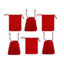 Dây rút Bao bì , Màu thuần Túi đựng đồ trang sức , Đồ trang sức Hoa tai Dây chuyền Vòng tay Túi bảo quản , Lễ cưới Túi quà tặng , Halloween , Lễ tạ ơn , Giáng sinh Và Năm mới Qủa tặng Lưu trữ Bao bì , Đổ xô Chất vải Túi đựng đồ trang sức Túi dây rút , Thiên nga Sang trọng Đồ trang sức , Và - Đỏ - Xem 2