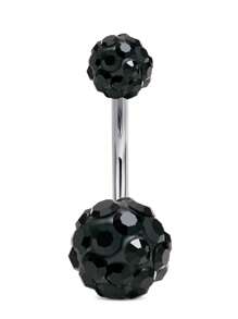 CIZME 1 件装万圣节黑色肚脐环 肚脐环 不锈钢肚脐环 防过敏肚脐环 肚脐环 男女通用 - 銀色&黑色 - 查看 14