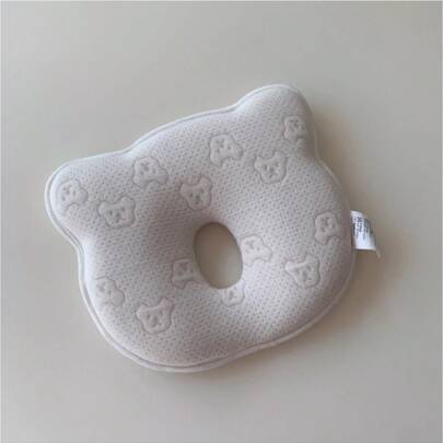 1 件装婴儿卡通熊形透气枕头北欧风格固定枕头适合日常使用爱情情人节