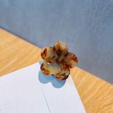 Vuốt tóc họa tiết hoa thời trang với họa tiết hoa và kẻ sọc, Kẹp tóc cổ điển với tay cầm thiết kế đơn giản, Kẹp tóc cho nữ dễ thương - Nhiều màu - Xem 9