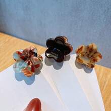 Vuốt tóc họa tiết hoa thời trang với họa tiết hoa và kẻ sọc, Kẹp tóc cổ điển với tay cầm thiết kế đơn giản, Kẹp tóc cho nữ dễ thương - Nhiều màu - Xem 2