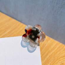 Vuốt tóc họa tiết hoa thời trang với họa tiết hoa và kẻ sọc, Kẹp tóc cổ điển với tay cầm thiết kế đơn giản, Kẹp tóc cho nữ dễ thương - Nhiều màu - Xem 5