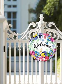 1 Miếng Mùa hè Chào mừng Gỗ Treo Dấu hiệu Đối với Nhà  Sân vườn Trang trí , Rustic Tròn Bằng gỗ Đồ trang trí treo Tấm ván Dấu hiệu Đối với Ngoài trời Đồ trang trí 7.9in - Nhiều màu - Xem 2