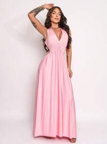 Women Dresses - Baby Pink - View 3