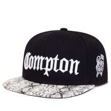 1 pieza Gorra de béisbol de hip hop personalizada Compton con bordado para hombres - Gris - Ver 6