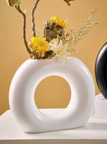1 Miếng Tối giản hiện đại Hình thuẫn Hình dạng Nhựa Thủ công Bình hoa , Thích hợp Đối với Tươi Hoa Và Thủy canh , Nhà  Và Nhà hàng Hoa Đồ trang trí Trưng bày - trắng - Xem 7