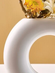 1 Miếng Tối giản hiện đại Hình thuẫn Hình dạng Nhựa Thủ công Bình hoa , Thích hợp Đối với Tươi Hoa Và Thủy canh , Nhà  Và Nhà hàng Hoa Đồ trang trí Trưng bày - trắng - Xem 5