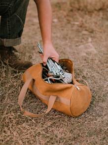 1 Bolsa De Estacas De Tienda De Lona Para Acampar, Mochilero, Bolsa De Almacenamiento De Herramientas, Bolsa De Anclaje Al Suelo De Acero Para Organizador De Herramientas