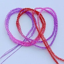 2股約380顆2mm漸層烤色小種籽面切割水晶珠圓形鬆散分隔珠,適用於diy珠寶製作項鍊頭飾 - Glass Crystal Beads - 查看 9