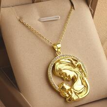 1 Miếng Ngày lễ Mẹ Zirconia Sang trọng Vòng cổ mặt dây chuyền Đối với phụ nữ , Thanh lịch Đồ trang sức Qủa tặng Đối với Mẹ - Vàng - Xem 19