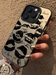 1 chiếc ốp lưng điện thoại chất liệu IMD trong suốt màu đen với họa tiết camera, son môi đen và chữ cái, tương thích với iPhone 11/12/13/14/15/15pro/15 Plus/15 Promax/7plus/8plus/X/Xs Max/Xr/11pro/12pro/13pro/14pro/12mini/13mini/11promax/12promax/13promax/14promax/14plus/6/6s/6plus/7/8/Se. Chống nước, chống sốc, chống rơi, chống trầy xước. Phiên bản quốc tế, không phải phiên bản nội địa. - màu đen - Xem 3