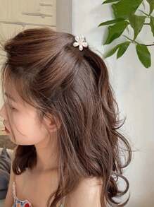 4入組復古珍珠花髮夾,甜美迷你髮夾 - 彩色 - 查看 5