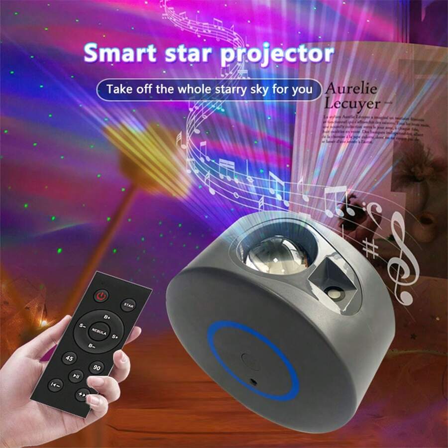 Smart Colorful Sky Projector Lamp 3D LED Starry Nebula Light With Rainbow Projection For Bedroom Ceiling, Starry Sky Projection Light For Room, Bedroom, Gift, Freebie - Grey - View 1