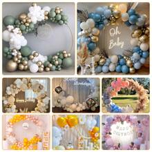 Bases Estructura Arco Para Globos Decoración Soporte Aro2.2m 1 pieza de arco redondo de metal dorado para decoración de bodas al aire libre, soporte de globos con marco circular para decoración de fondo, estante de flores con forma de arco, adecuado para todas las celebraciones y fiestas - Dorado - Ver 4