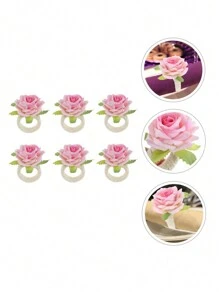 1pc/6pcs/12pcs/24pcs Simulation Napkin Rings Western-Style Hotel Mouth Cloth Handmade Creative Mori Style Rose Napkin Holder New Napkin Buckle